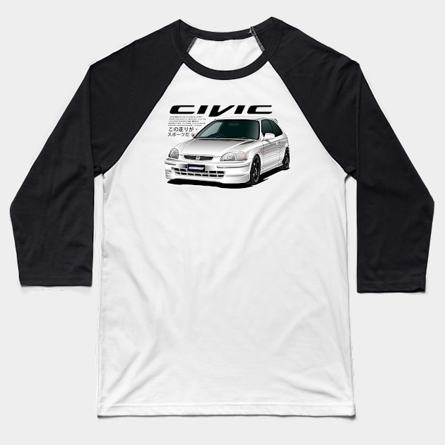 CIVIC 6th gen HATCHBACK EK EK4 EK9 JDM Baseball T-Shirt by hoodroot